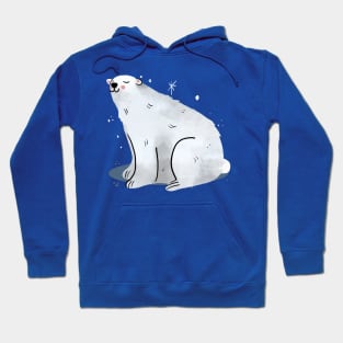 Polar Bear Painting Hand Drawn Hoodie